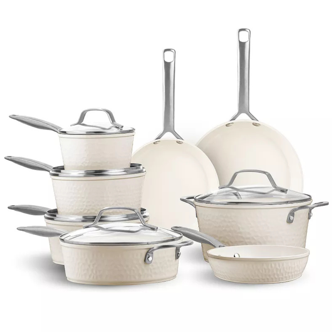 Gotham Steel Natural Hammered Collection Pro 13-Piece Nonstick Cookware Set + $65 Kohls Rewards