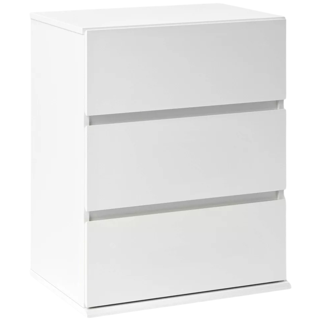 3 Drawer Modular Dresser Chest White