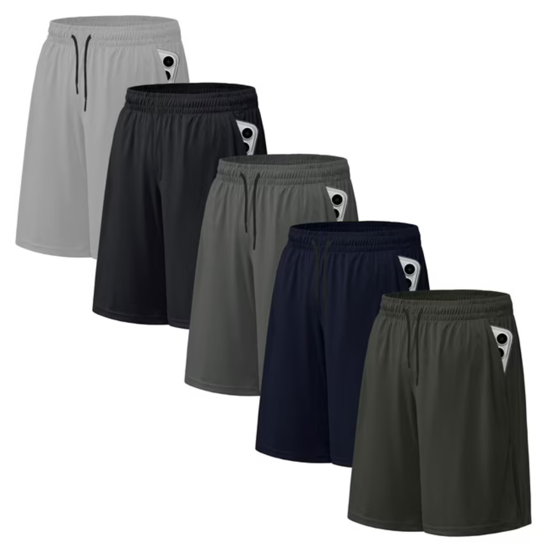 5-Pack Asudesire Men's Athletic Shorts With Pockets