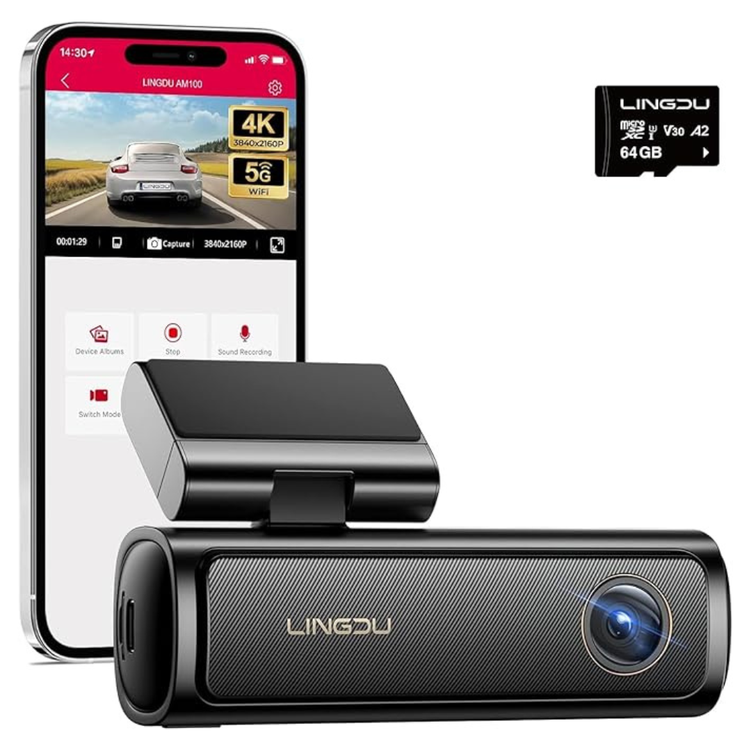 Lingdu AM100 5G 4K WiFi Front Dash Camera