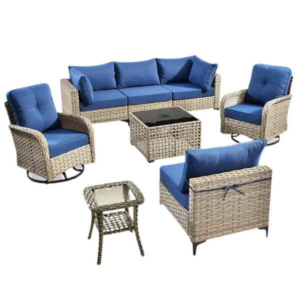 8-Piece Ovios Patio All-Weather Rattan Outdoor Furniture Set