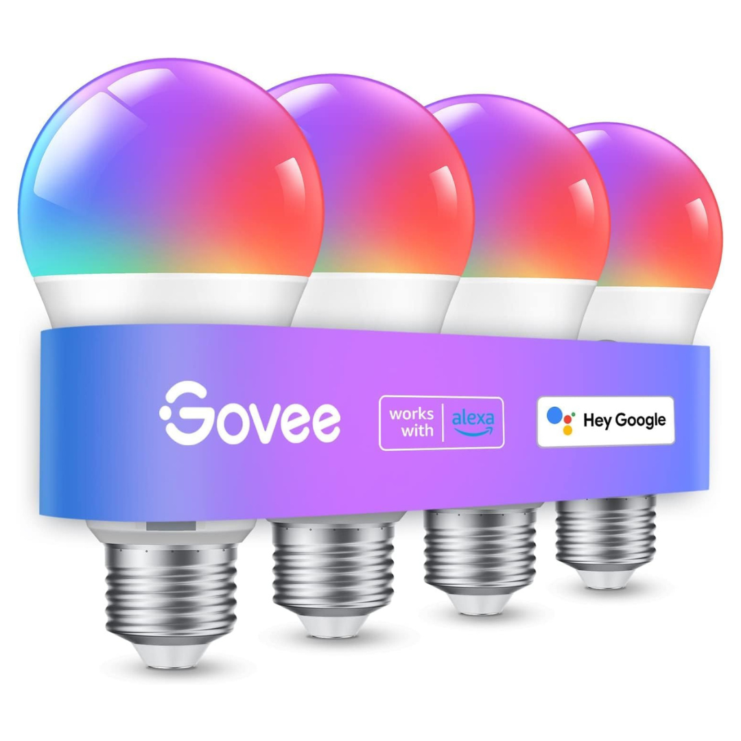 4-Pack Govee Smart Color Changing LED Light Bulb