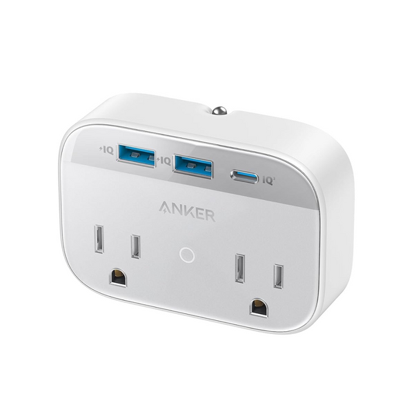 Anker Portable 5 Multi-Plug Outlet Extender W/ Foldable Plug