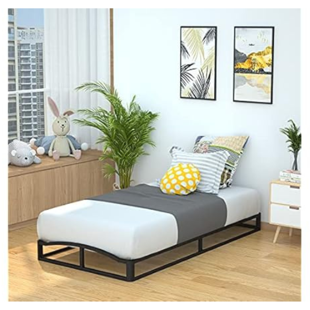 Amazon Basics Metal Platform Bed Frame With Wood Slat Support