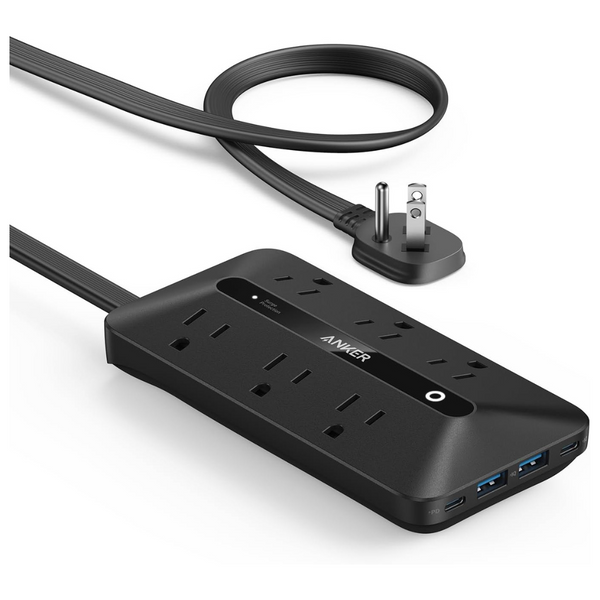 Anker 300J 10-in-1 USB C Ultra Thin Flat Plug Power Strip With 5ft Cord