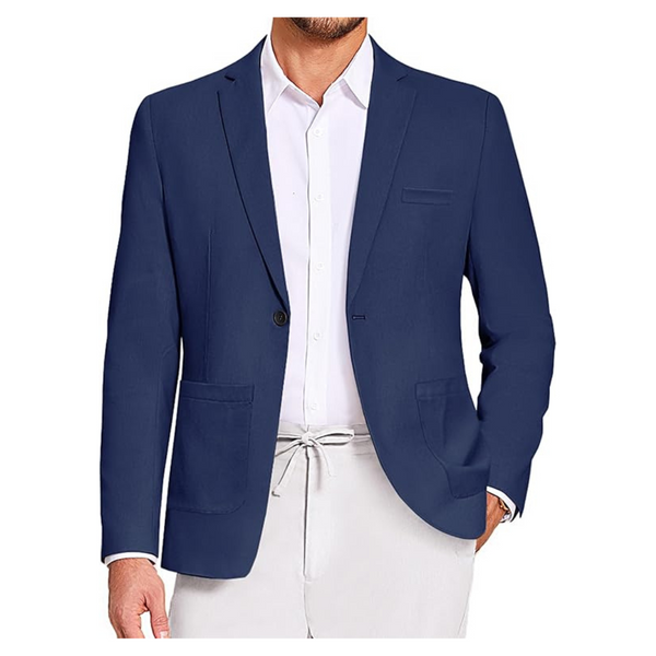 Coofandy Men's Casual Linen Regular Fit Sport Wedding Jacket