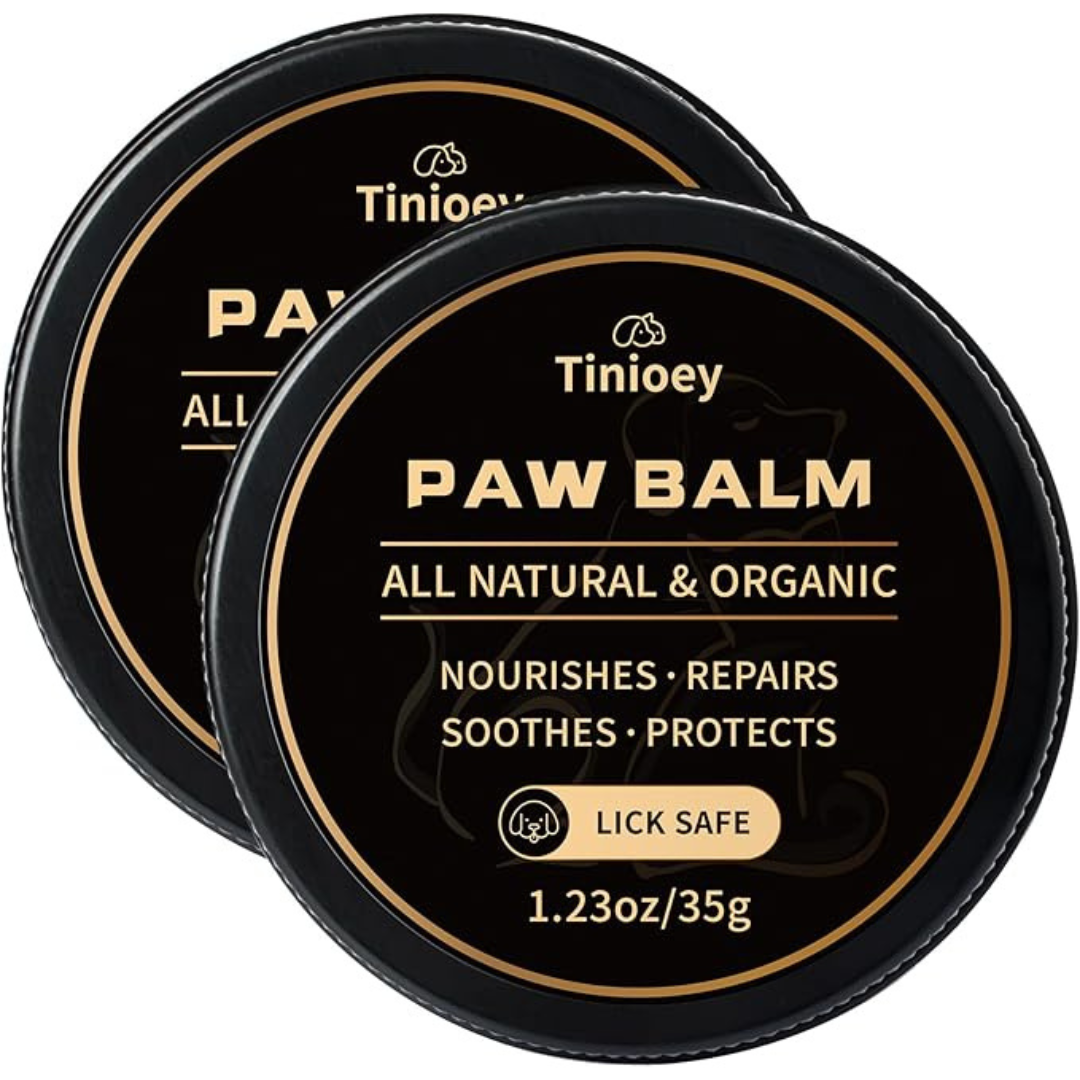 2-Pack Tinioey All-Natural Lick Safe Dog Paw Balm