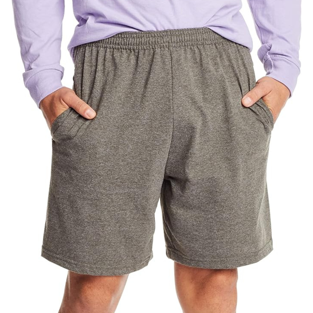 Hanes Men's Workout Jersey Pocket Short