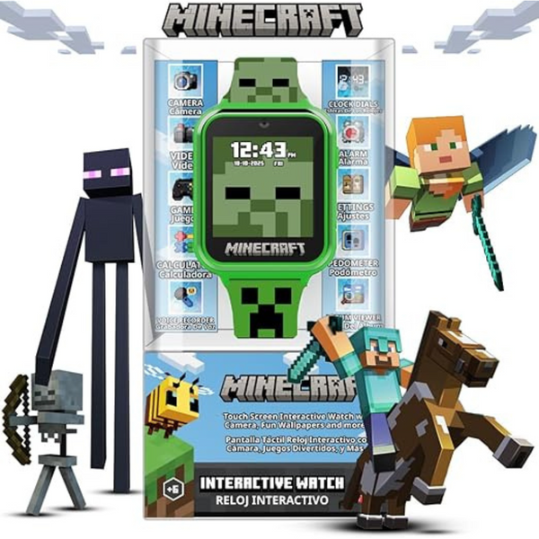 Kids Minecraft Touchscreen LED Screen Smartwatch