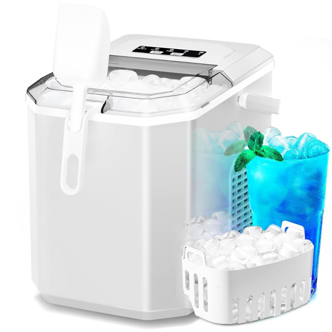 Countertop Ice Maker with 1.2L Water Tank & Self Cleaning (Various)