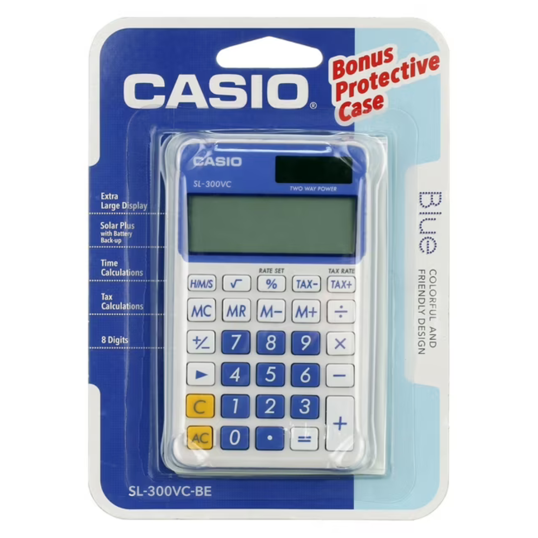 Casio SL-300VC Solar Powered Standard Function Calculator