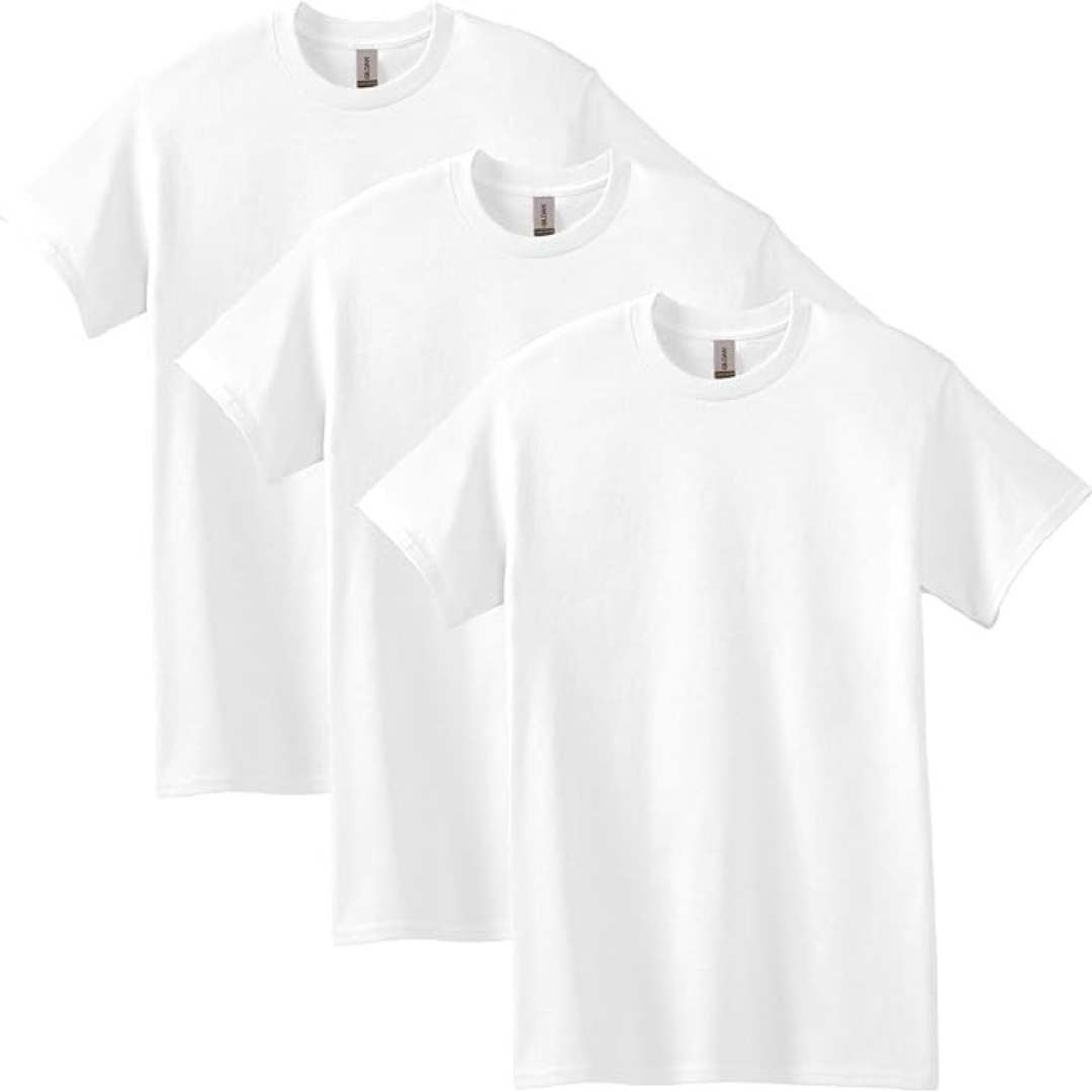 3-Pack Gildan Unisex Adult Heavy Cotton T-shirt