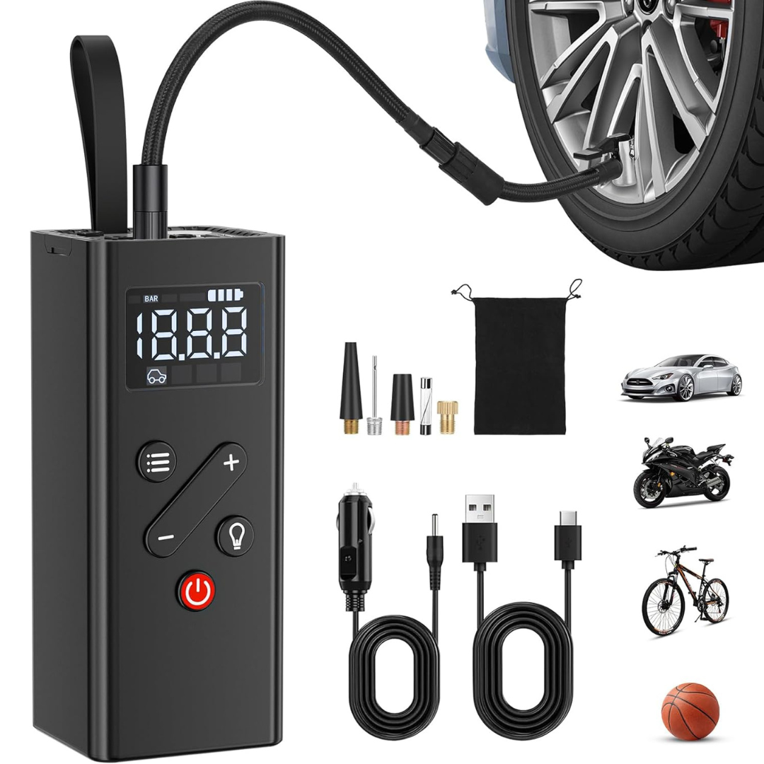 150PSI 12V Car Tire Inflator Portable Air Compressor Pump