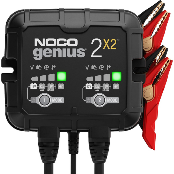 NOCO GENIUS2X2 2-Bank 4A (2A/Bank) Smart Car Battery Charger