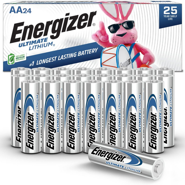 24-Count Energizer Ultimate AA Lithium Batteries