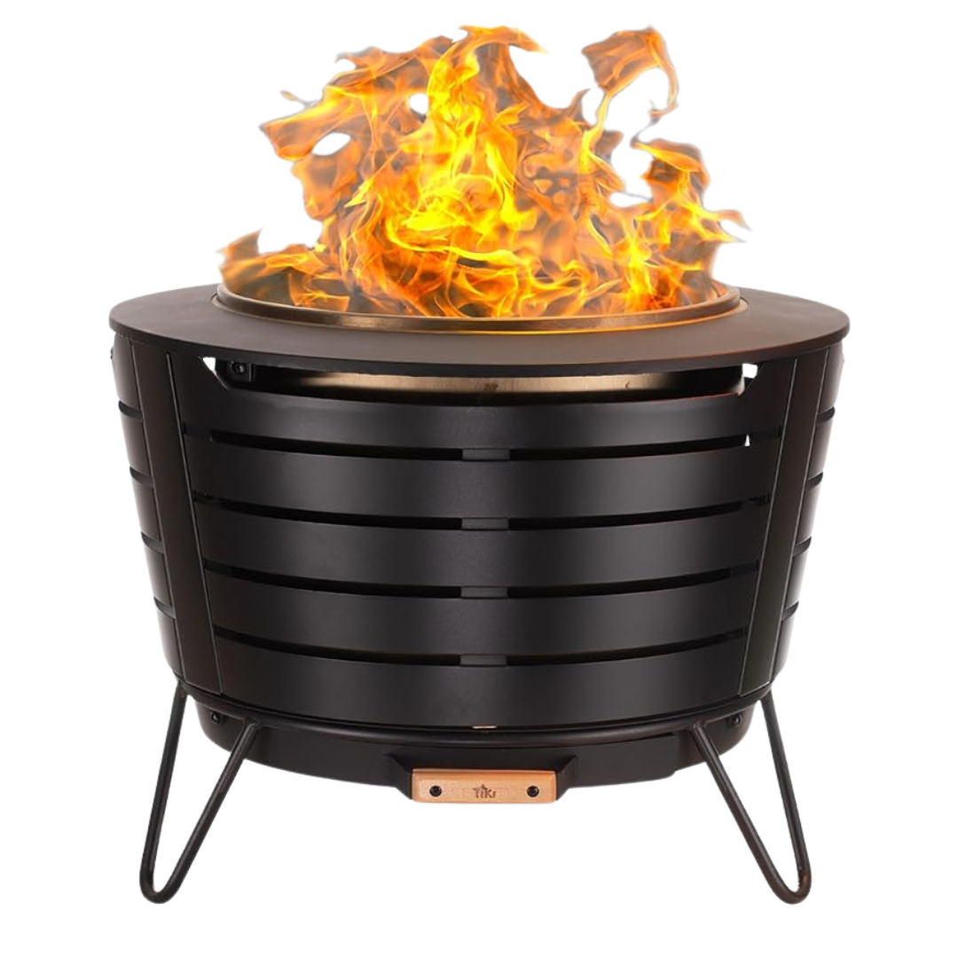 TIKI Brand 25" Stainless Steel Smokeless Patio Fire Pit