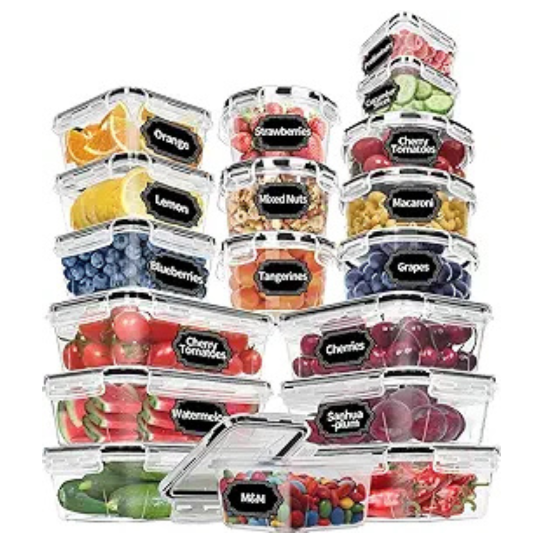 18-Pack BPA-Free Leak Proof Food Storage Containers WithLlids