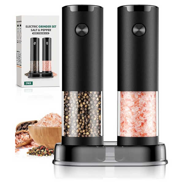 2-Pack Ioion Electric Salt and Pepper Grinder Set