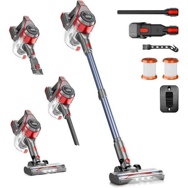 Rechargeable Cordless Stick Vacuum Cleaner With Detachable Battery