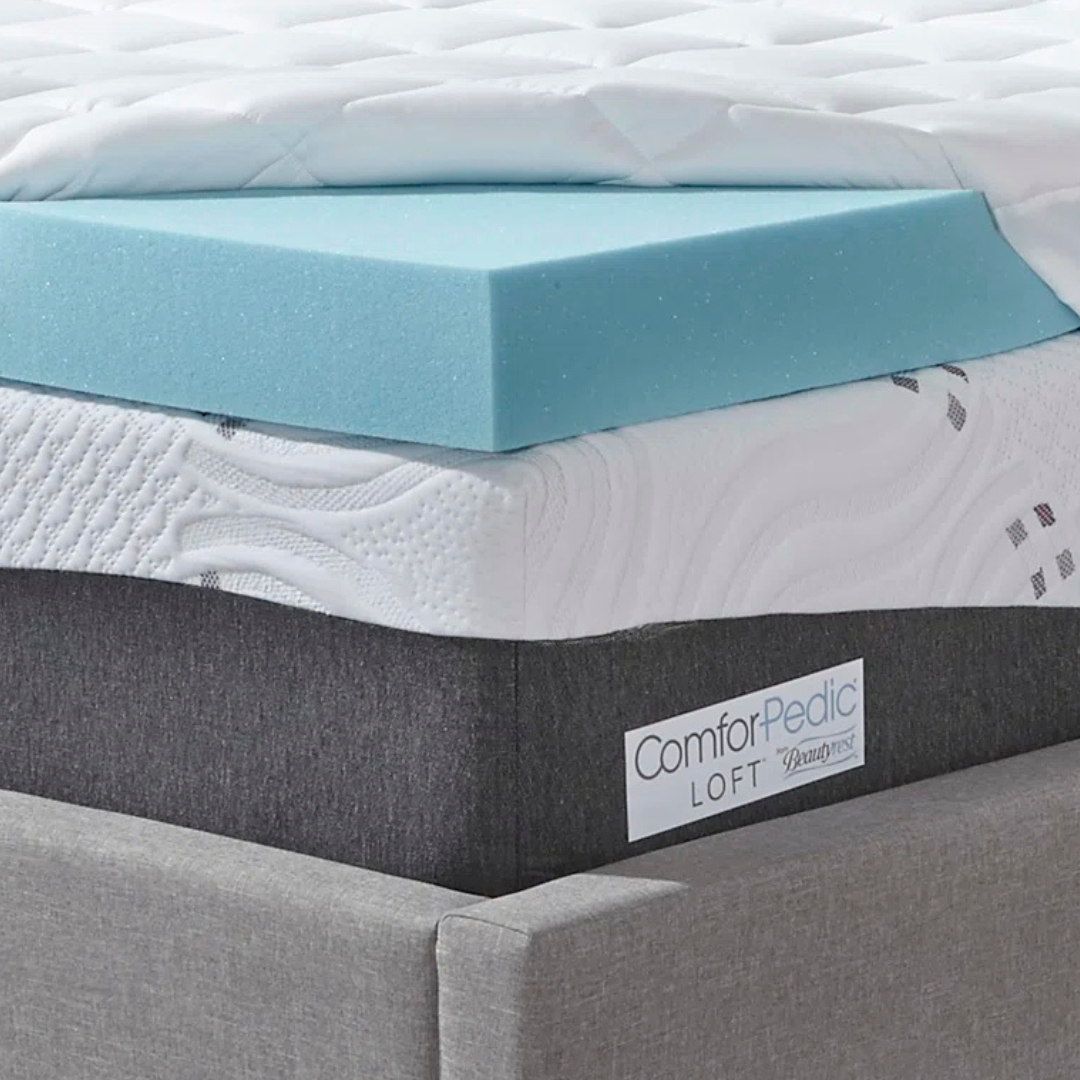 ComforPedic Loft from Beautyrest Queen 5.5" Gel Memory Foam And Fiber 2-Piece Mattress Topper