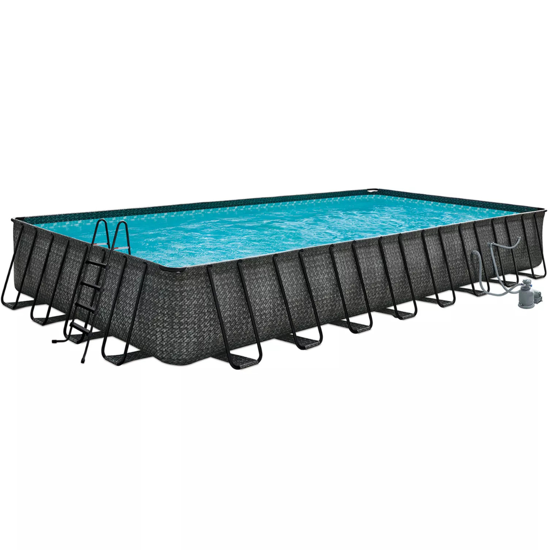 Funsicle 32' x 16' x 52" Oasis Rectangle Outdoor Swimming Pool