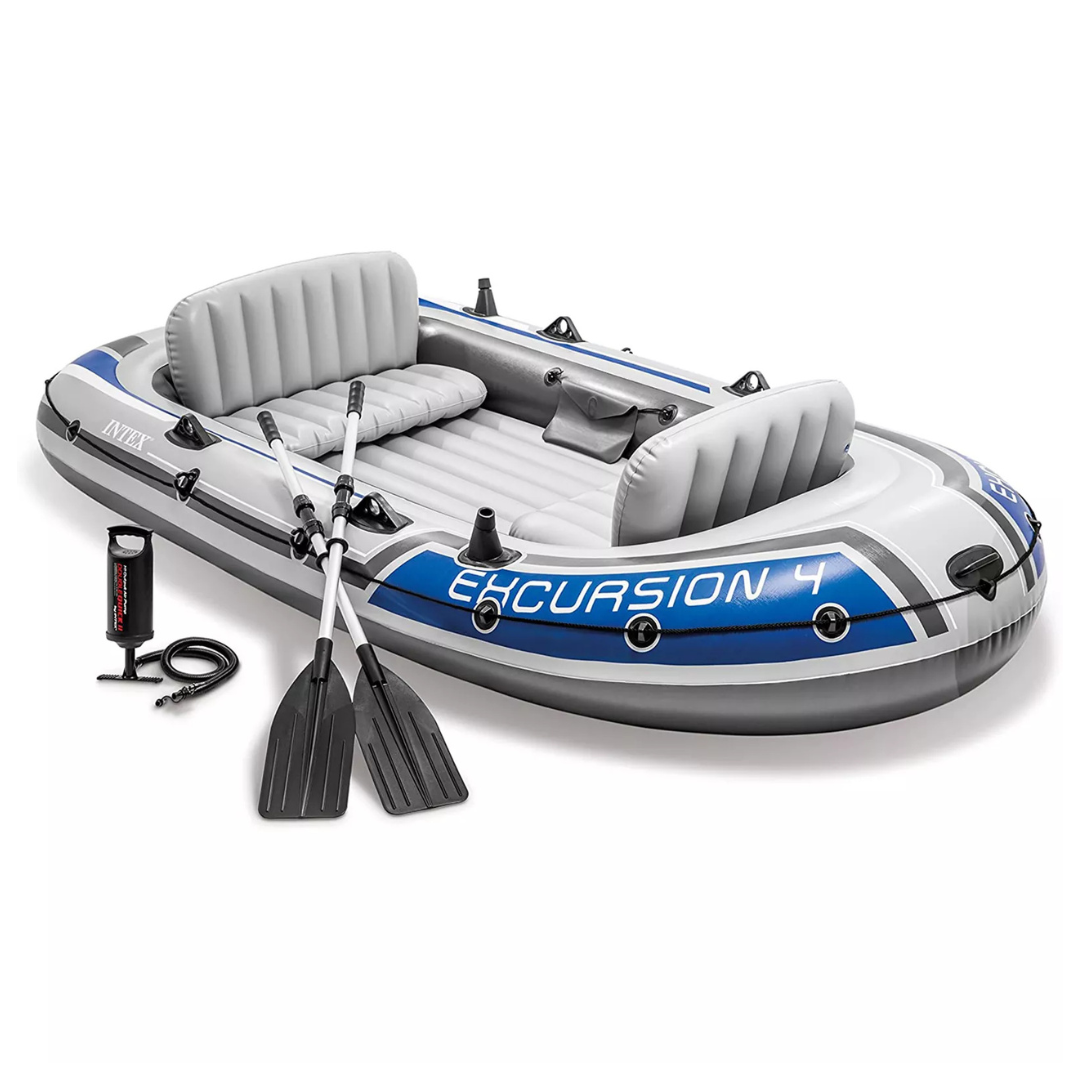 Intex Excursion 4 Person Inflatable Boat Set