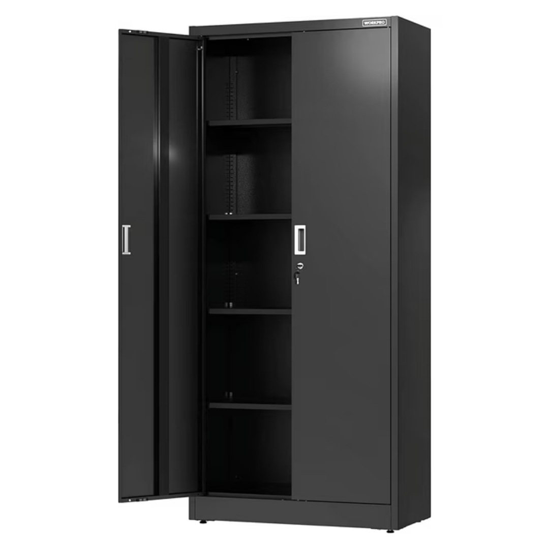 Workpro 71" Metal Garage Storage Cabinet With Locking Doors