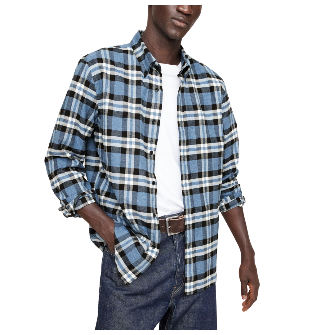 Banana Republic Men's Standard-Fit Cotton Flannel Shirt