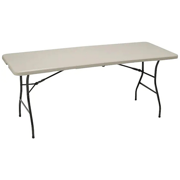 6 ft Staples Heavy-Duty Fold-in-Half Plastic Table