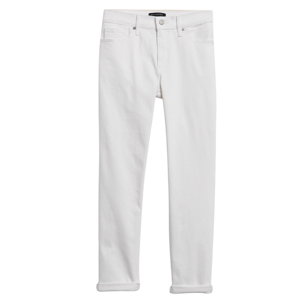 Banana Republic Factory Women's Girlfriend Jeans (Pure White)