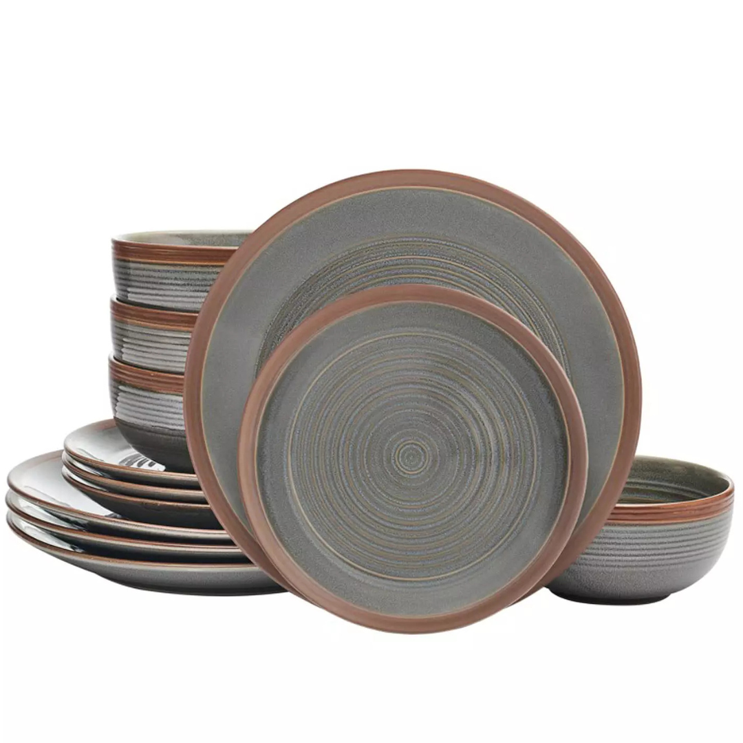 12-Piece Food Network Colby Dinnerware Set