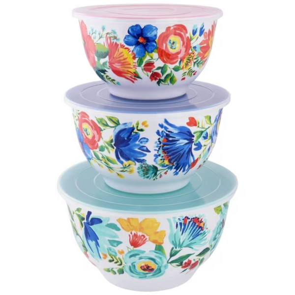 6-Piece The Pioneer Woman Delaney Melamine Bowl Set