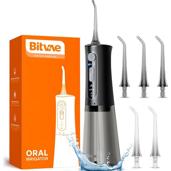 Bitvae C5 Cordless Rechargeable Water Dental Flosser with 5 Tips