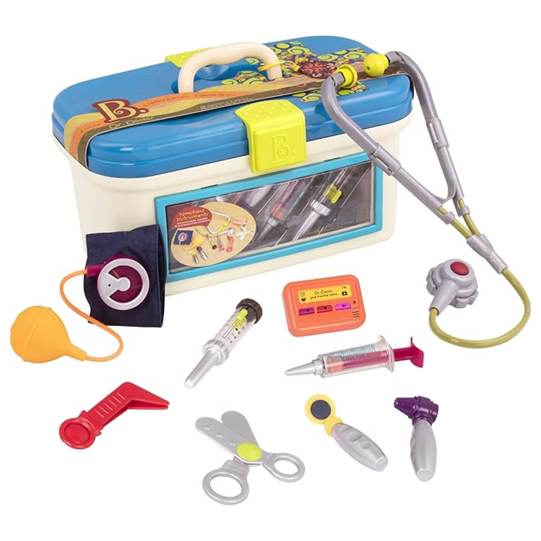 10-Pieces B. toys Kids Doctor Pretend Play Kit