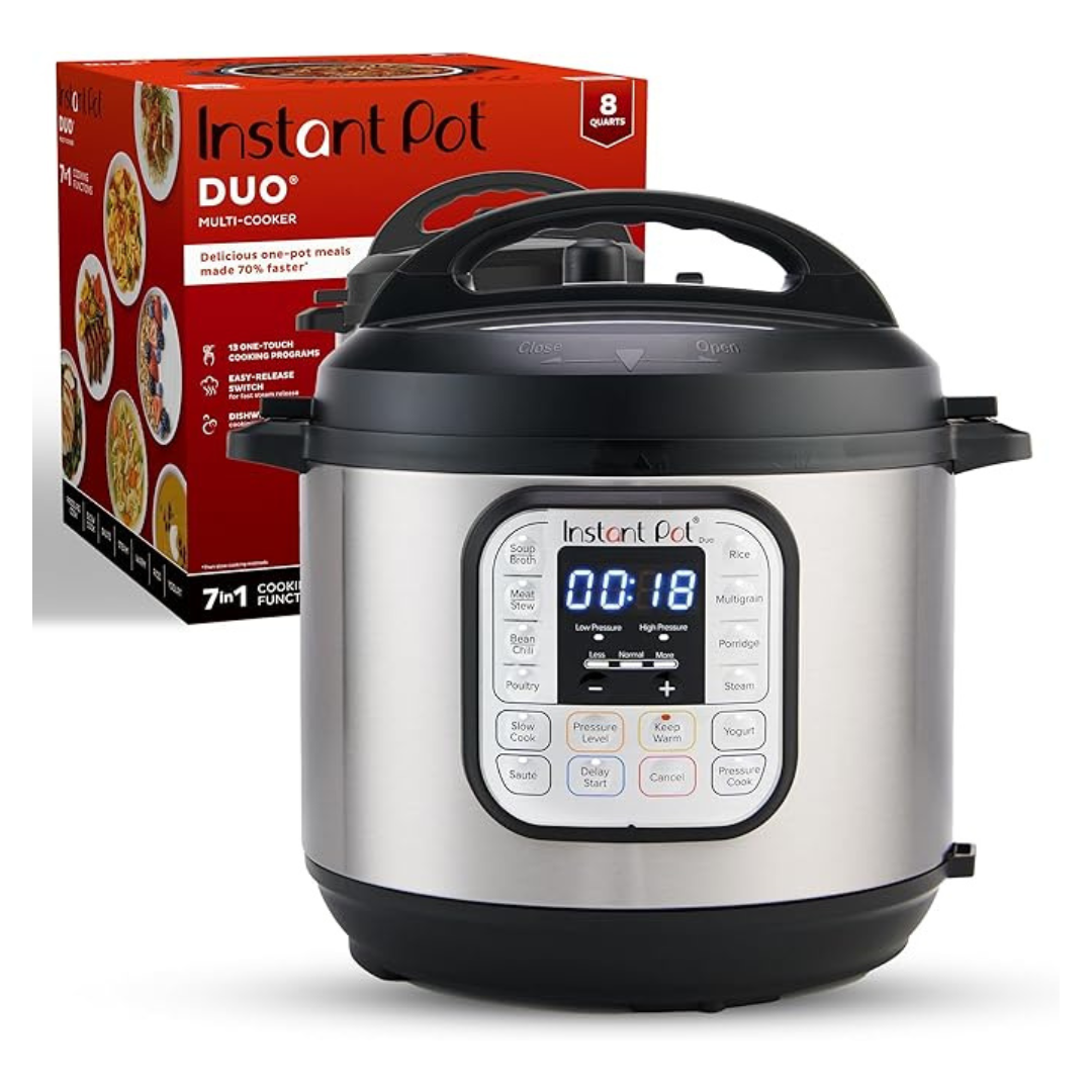 Instant Pot Duo 7-In-1 Electric Pressure Cooker, Slow Cooker, Rice Cooker, Steamer, Sauté, Yogurt Maker, Warmer & Sterilizer