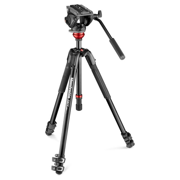 Manfrotto 190X 3-Section Aluminum Video Tripod With 500 Fluid Video Head