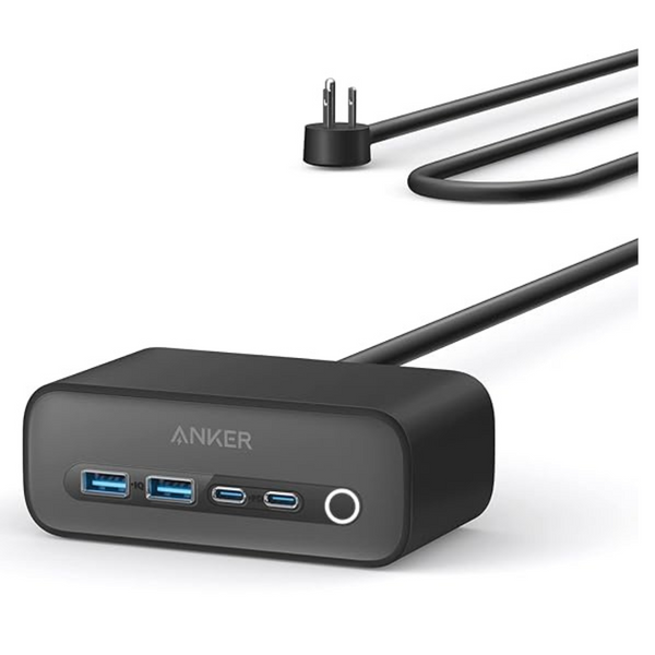 Anker 525 USB C Power Strip Charging Station With 5Ft Extension Cord