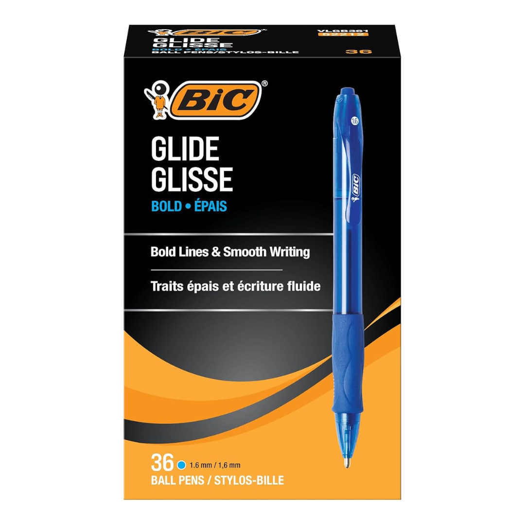 36-Count BIC Glide Velocity Bold 1.6 mm Ballpoint Pens