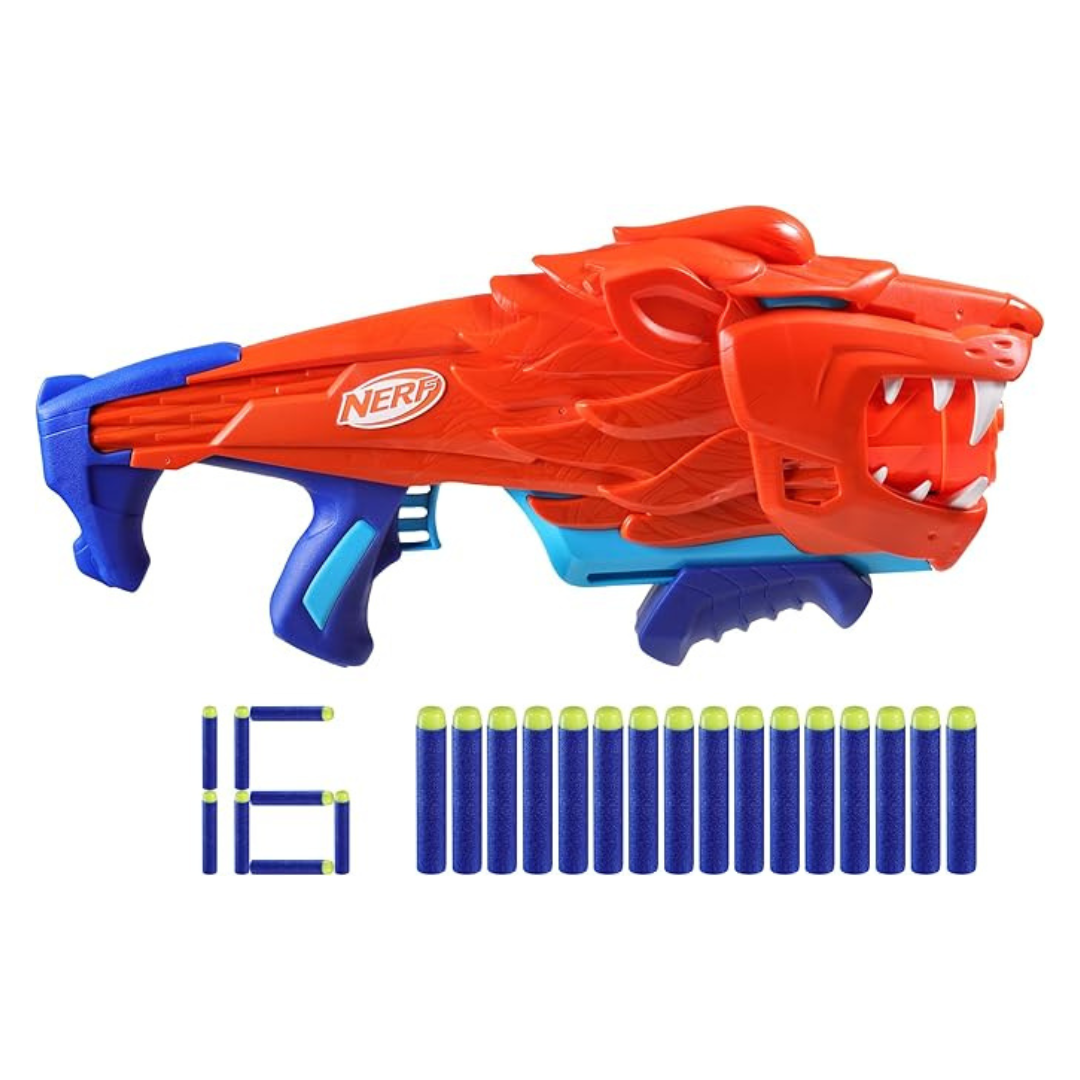 NERF Wild Lionfury Dart Blaster With 16 Nerf Elite Darts