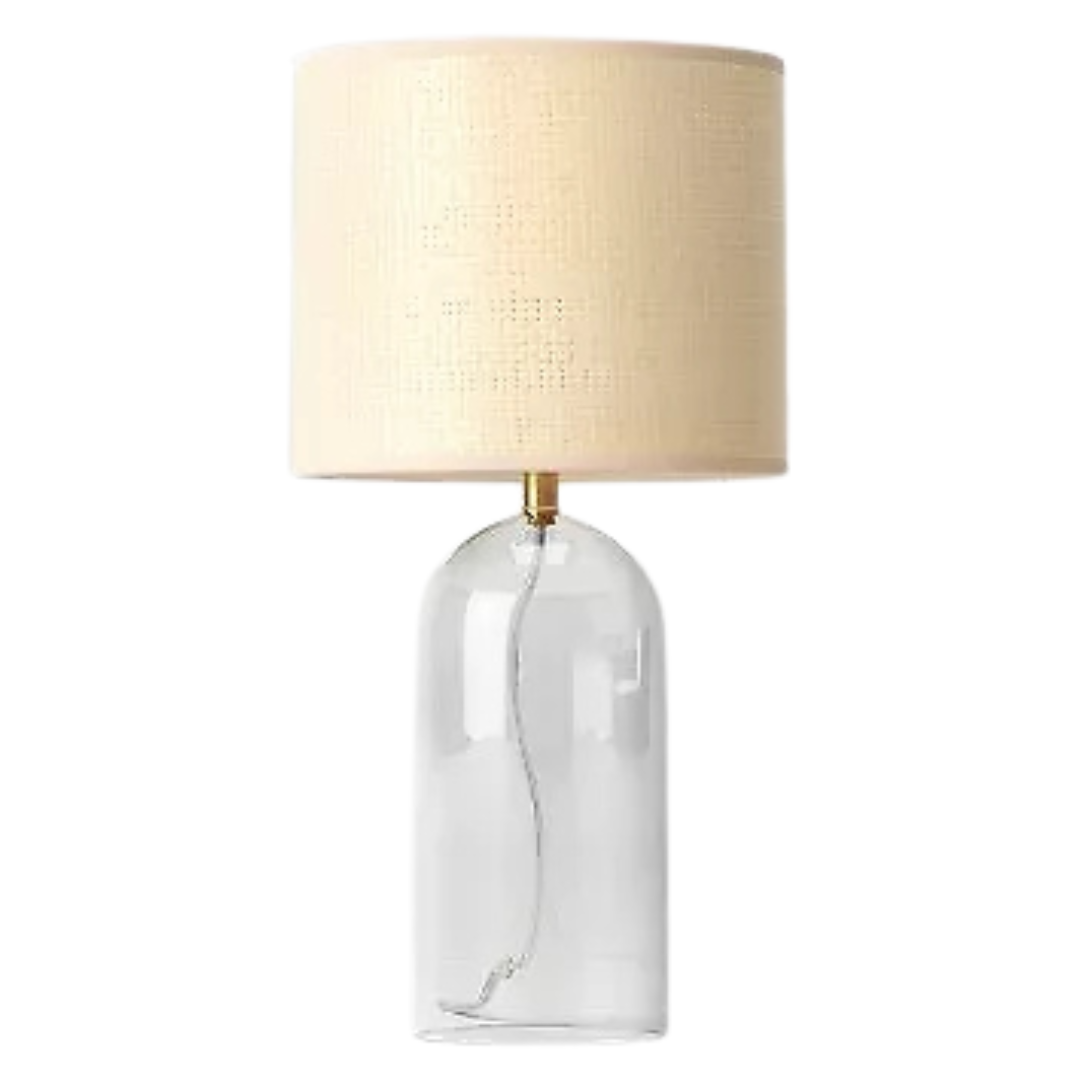 Threshold Open Base Glass Table Lamp With Lamp Shade