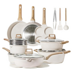 21-Piece Carote Nonstick Pots & Pans Set With Frying Pans & Saucepans