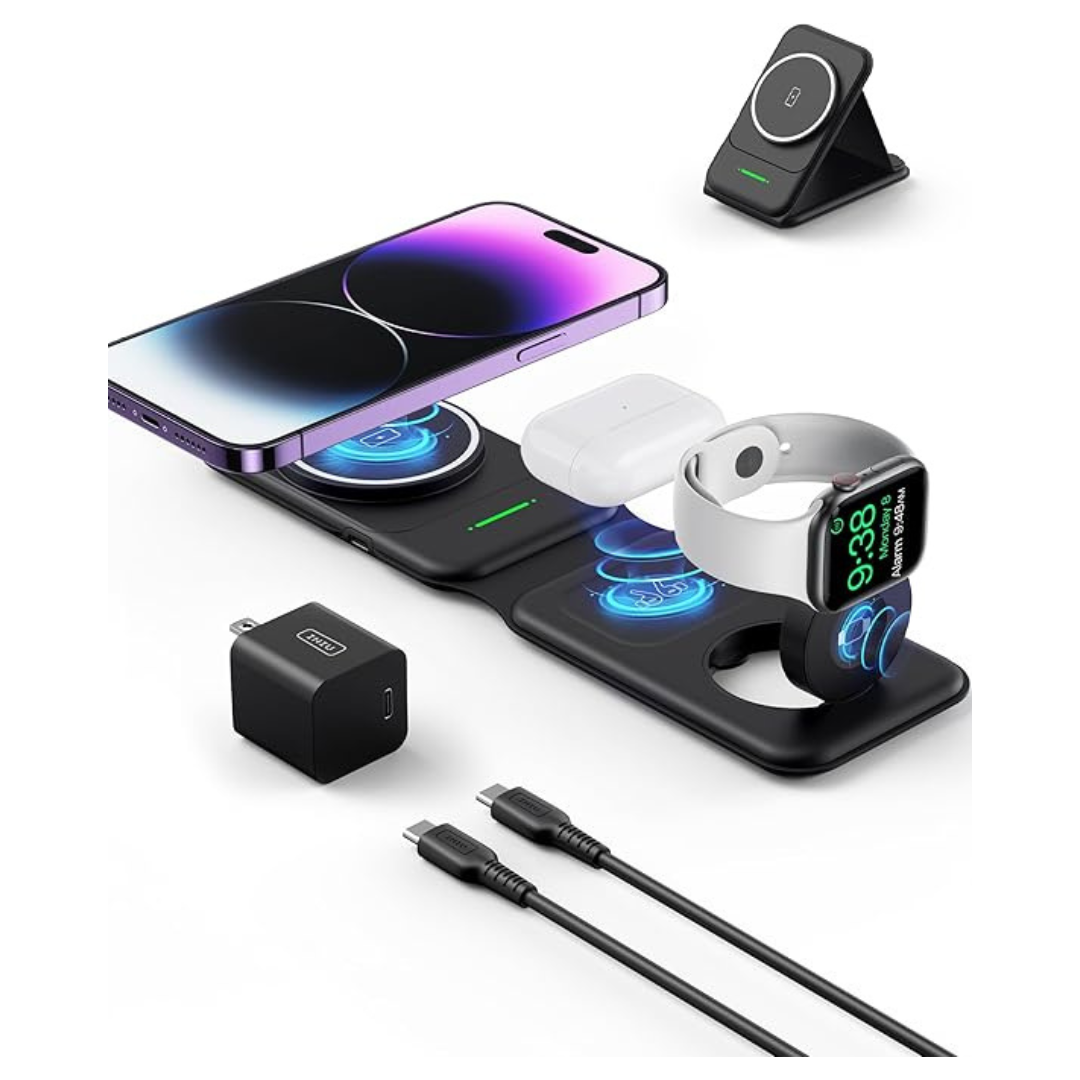 INIU 3 In 1 MagSafe 15W Magnetic Wireless Charging Station