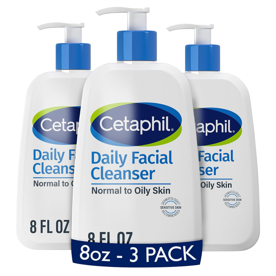 3-Pack 8-oz Cetaphil Face Wash + $10 Amazon Credit