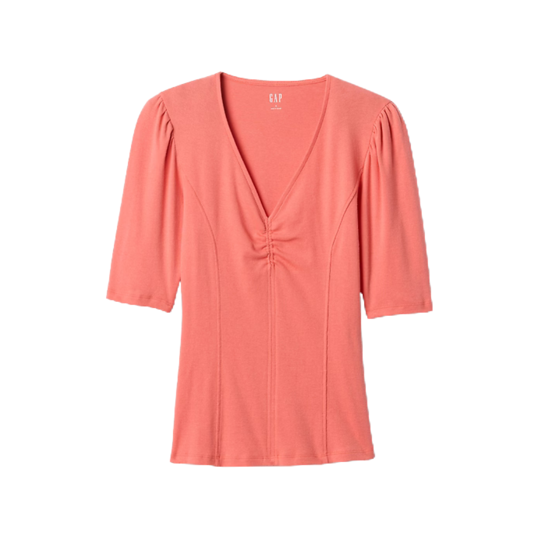 Gap Factory Women's Favorite Puff Sleeve V-Neck T-Shirt