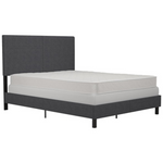 DHP Queen Size Janford Upholstered Bed With Adjustable Headboard