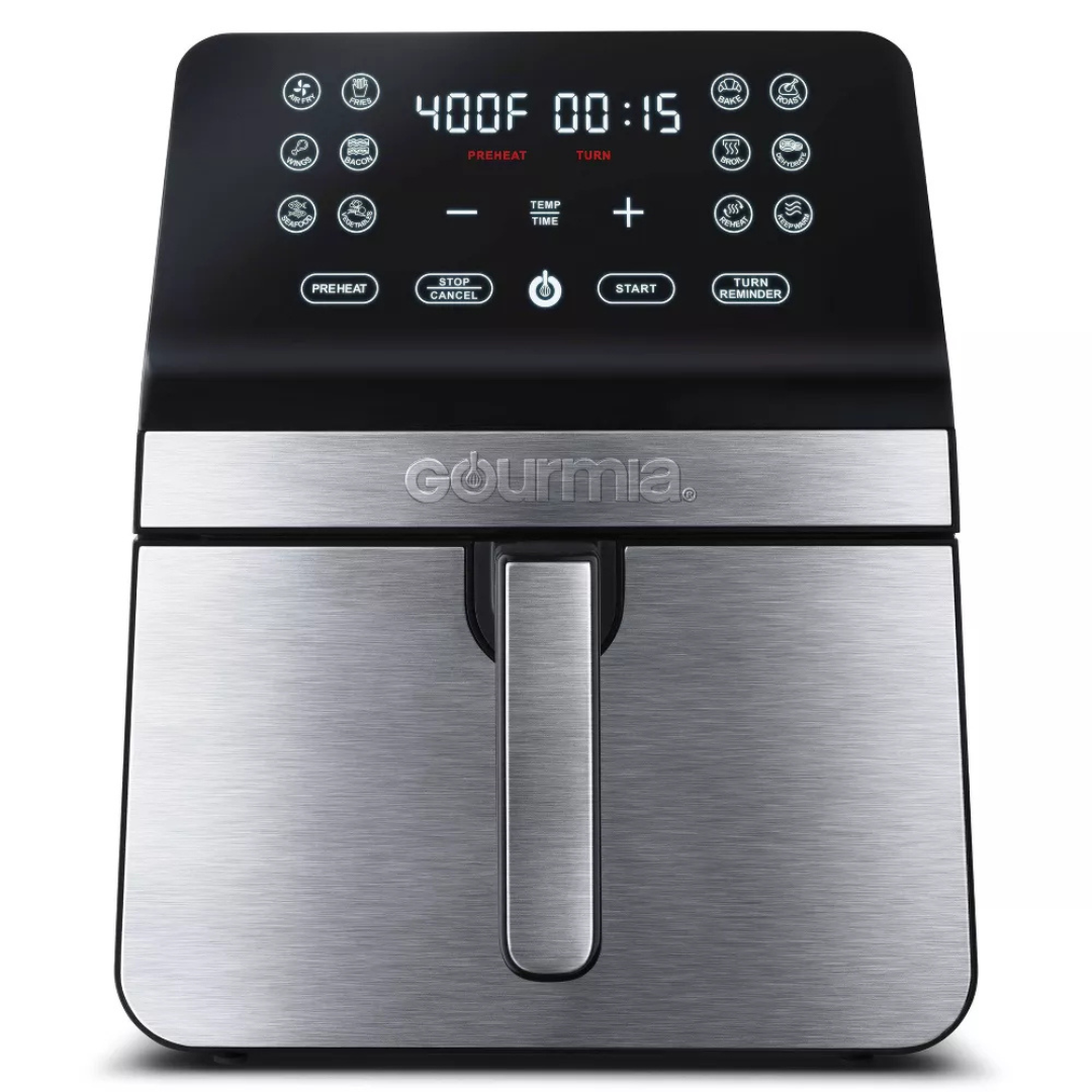 8-Qt Gourmia GAF846 Stainless Steel Digital Air Fryer