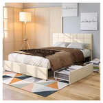 LifeSky Modern Queen Bed Frame With Storage & Drawers