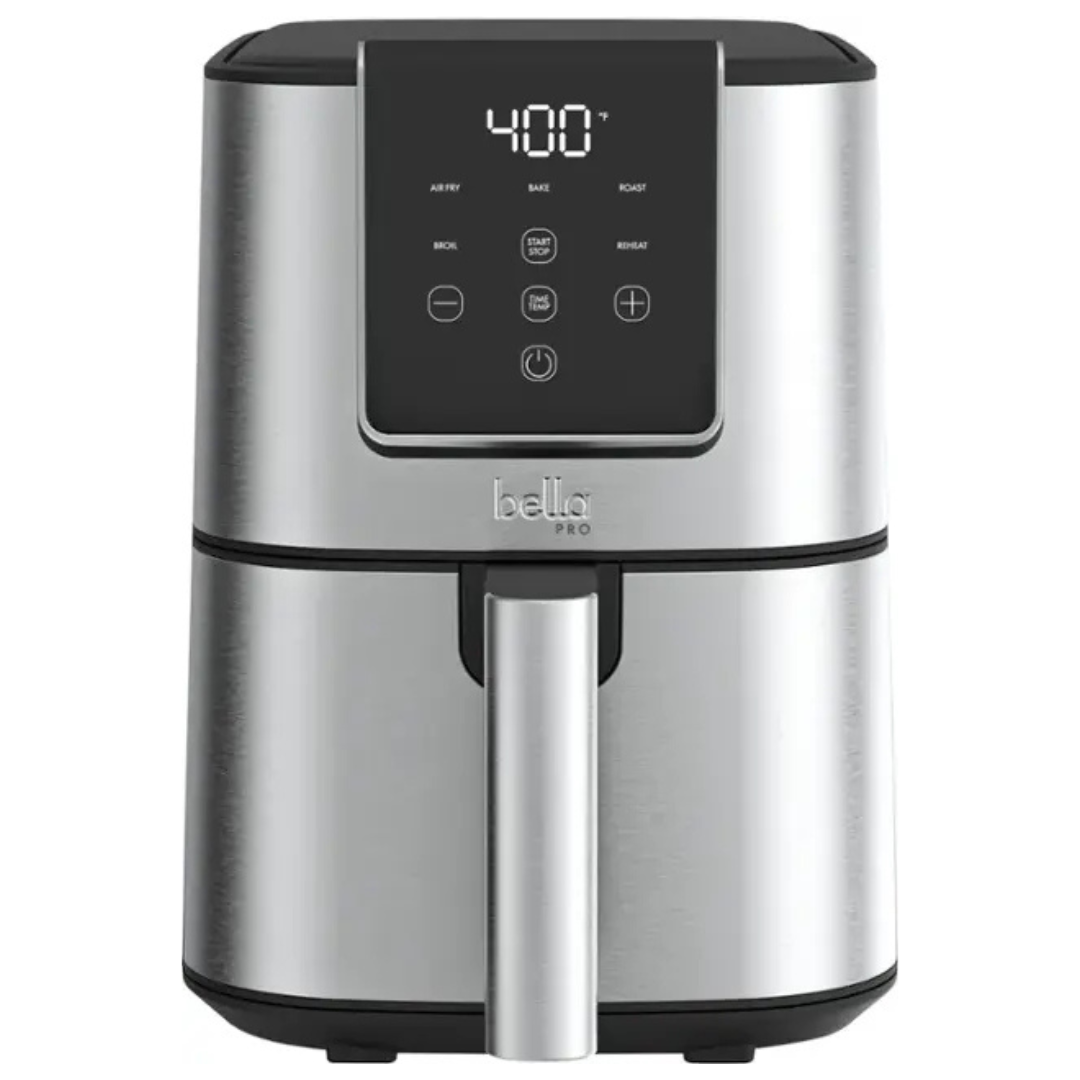 Bella Pro 4-qt Touchscreen Slim Stainless Steel Air Fryer