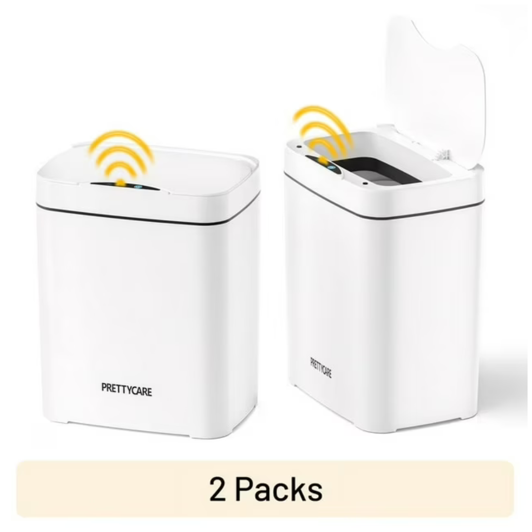 2-Pack PrettyCare Smart Automatic Touchless Trash Can