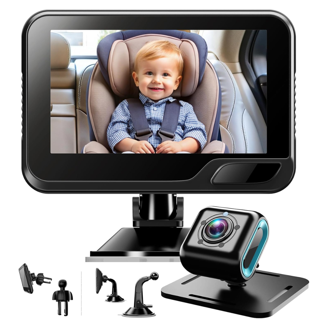 Baby Car Camera 4.3" HD Night Vision Baby Car Mirror